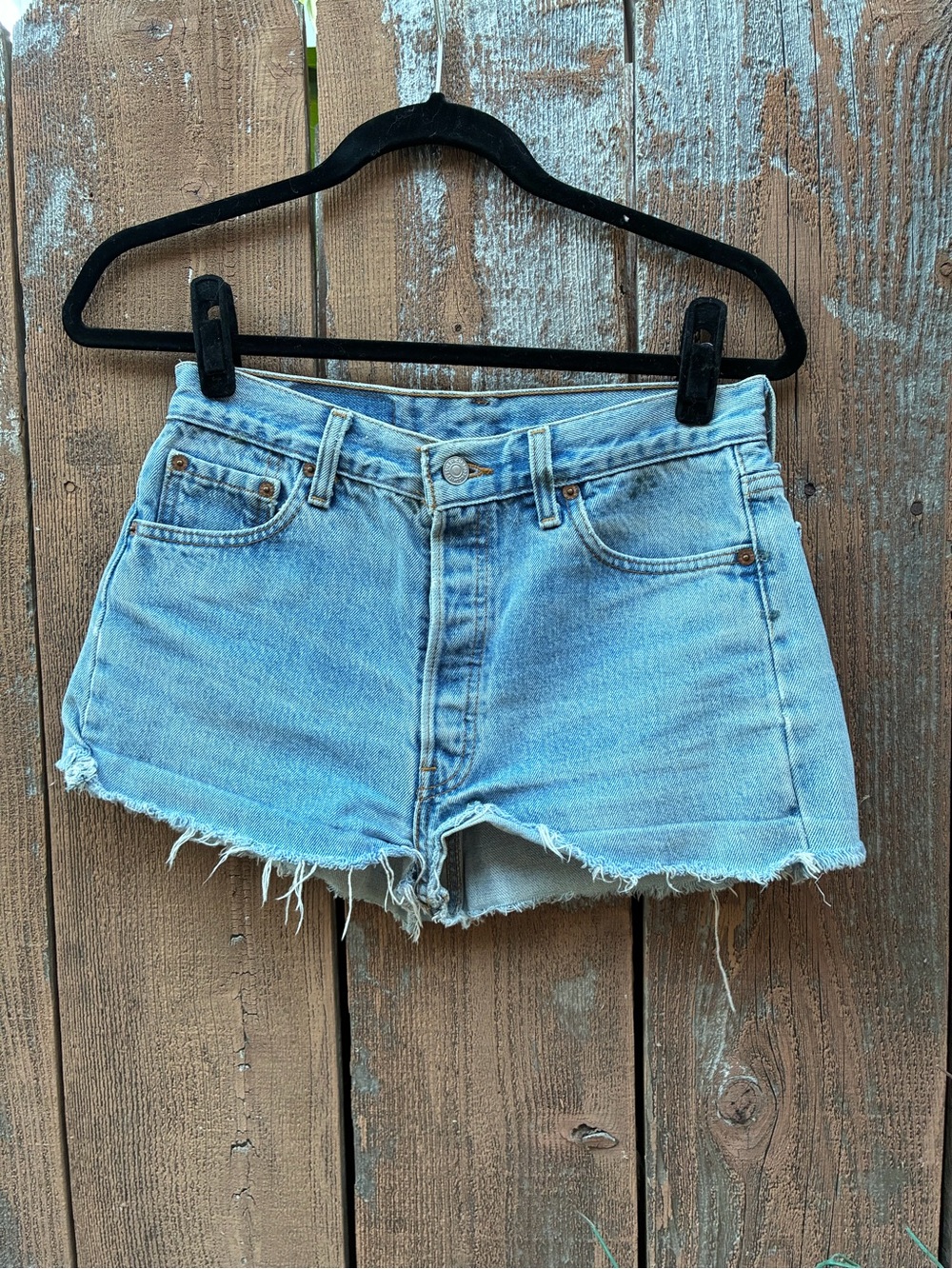 Levi's Light Blue Denim Cutoff Shorts